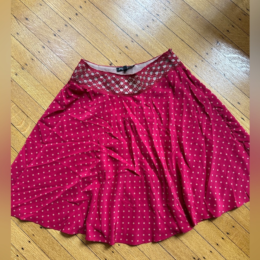 Betsy johnson Red Polka Dot Skirt